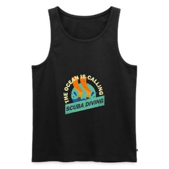 Scuba Diver Scuba Diving Diving Gift - Men's Premium Organic Tank Top - black - Front - Michal (187cm)