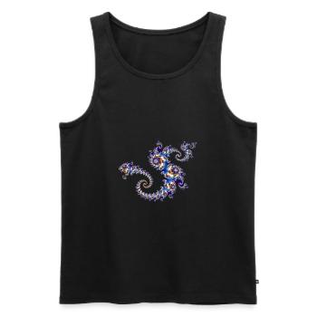 Julia Fraktal - Men's Premium Organic Tank Top - black - Front - AI Model Male 178 light (178cm)