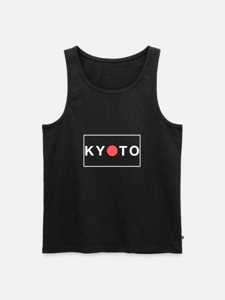 Kyoto Japan flag - Men's Premium Organic Tank Top - black