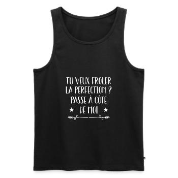 Pour la perfection...Passe à côté de Moi - Débardeur bio Premium Homme - noir - Devant - Michal (187cm)