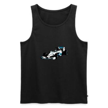 blockedTitle - Männer Premium Bio Tank Top - Schwarz - Vorne - Michal (187cm)