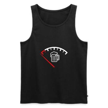 Beer fuel gauge - beer meter - Men's Premium Organic Tank Top - black - Front - AI Model Male 178 light (178cm)