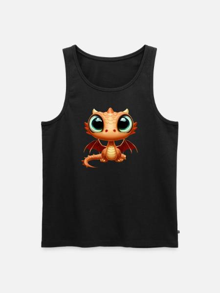 Big Eyed Dragon - Men's Premium Organic Tank Top - black