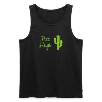free hugs - Männer Premium Bio Tank Top - Schwarz - Vorne - AI Model Male 178 light (178cm)