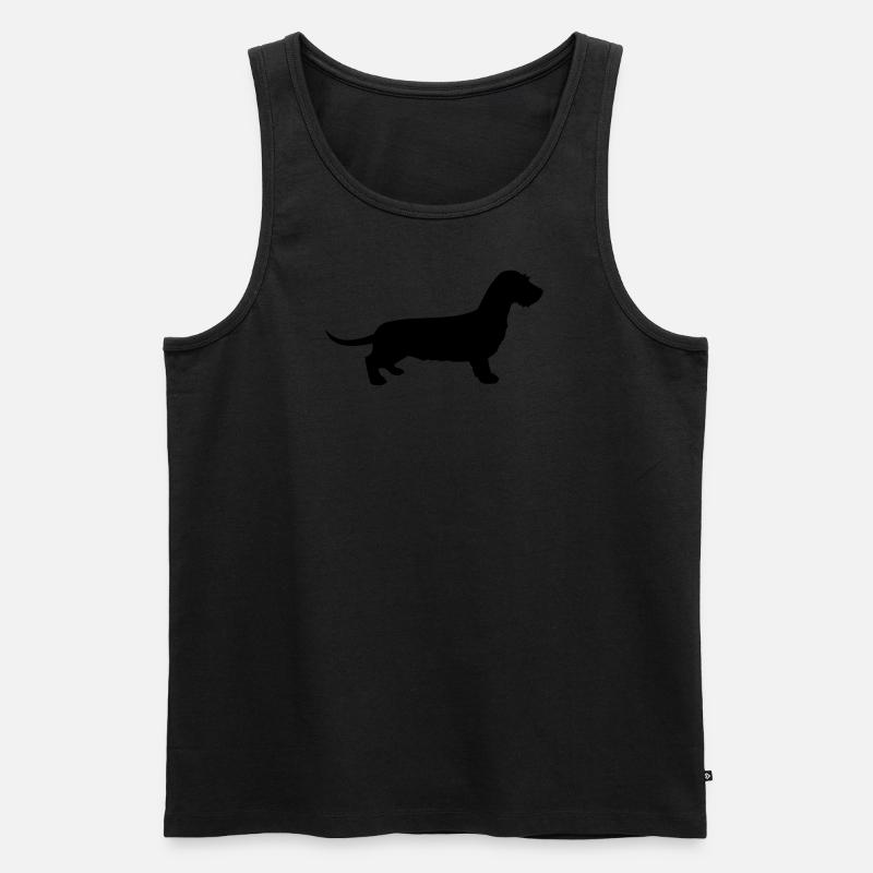 Rauhhaardackel - Männer Premium Bio Tank Top - Schwarz