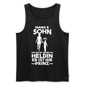 Mama Und Sohn Mutter Muttertag - Männer Premium Bio Tank Top - Schwarz - Vorne - Michal (187cm)