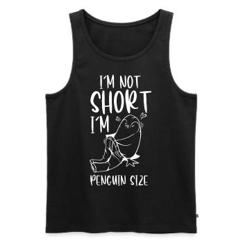 Pinguin Größe Pinguine Antarktis Kaiserpinguin - Männer Premium Bio Tank Top - Schwarz - Vorne - AI Model Male 178 light (178cm)