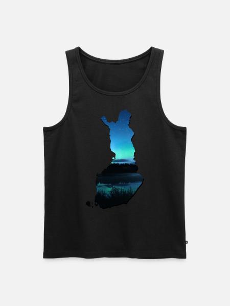 Blue Finland Carte - Débardeur bio Premium Homme - noir