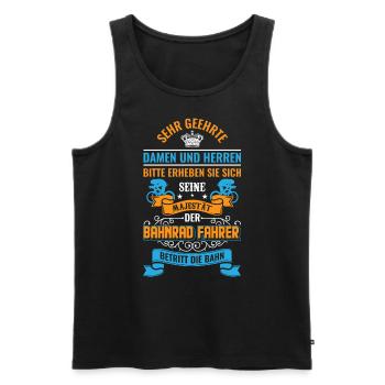 Bahnrad Bahnradfahrer Sprüche Geschenk - Männer Premium Bio Tank Top - Schwarz - Vorne - Michal (187cm)