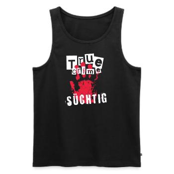 true crime geschenk - Männer Premium Bio Tank Top - Schwarz - Vorne - AI Model Male 178 light (178cm)
