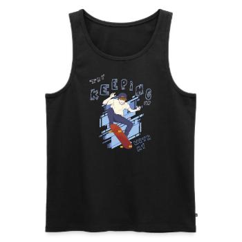 Skateboarding Cadeaux for cool skaters - Men's Premium Organic Tank Top - black - Front - Michal (187cm)