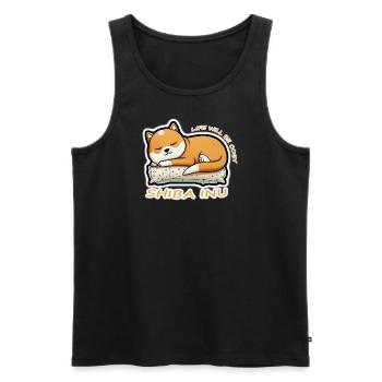 Shiba Inu Style - Life will be cosy with Shiba Inu - Men's Premium Organic Tank Top - black - Front - AI Model Male 178 light (178cm)