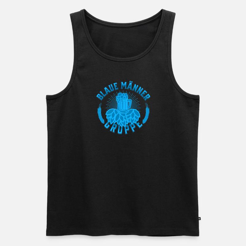 Blaue Männer Gruppe - Männer Premium Bio Tank Top - Schwarz