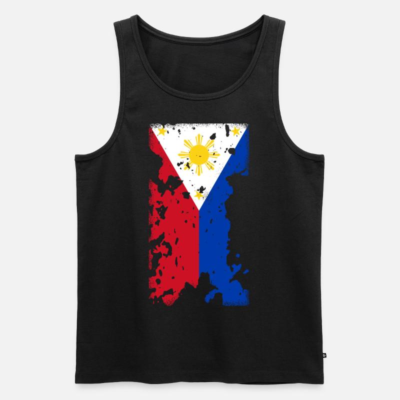 Philippinen - Männer Premium Bio Tank Top - Schwarz