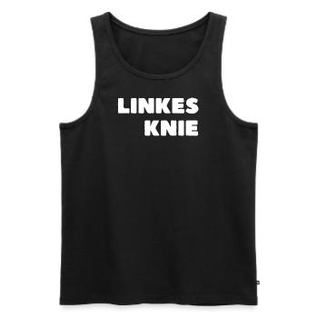 HÜFTE/KNIE REHA - Männer Premium Bio Tank Top - Schwarz - Vorne - Michal (187cm)