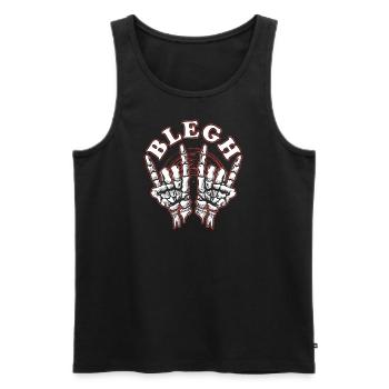 Blegh Metalcore Deathcore - Männer Premium Bio Tank Top - Schwarz - Vorne - AI Model Male 178 light (178cm)