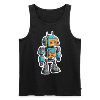 Design mignon pour les amateurs de technologie - Débardeur bio Premium Homme - noir - Devant - Michal (187cm)