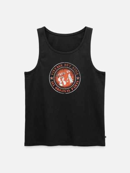 Made in 84 - Men's Premium Organic Tank Top - black