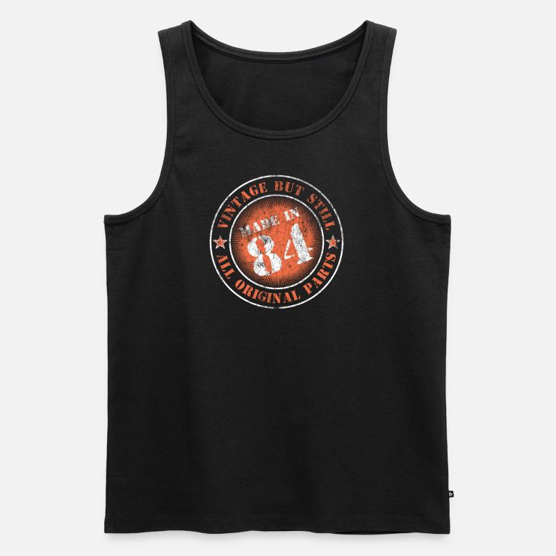 Made in 84 - Männer Premium Bio Tank Top - Schwarz