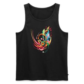 Splash Kopfhörer - Männer Premium Bio Tank Top - Schwarz - Vorne - Michal (187cm)