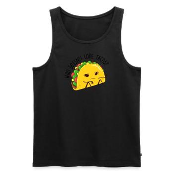 Tacos and Humor - Men's Premium Organic Tank Top - black - Front - AI Model Male 178 light (178cm)