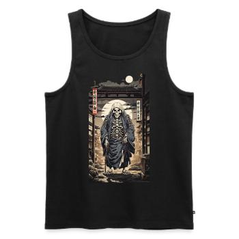 Japan Yokai Skeleton Spirit Edo Ukiyo-E Art - Men's Premium Organic Tank Top - black - Front - AI Model Male 178 light (178cm)