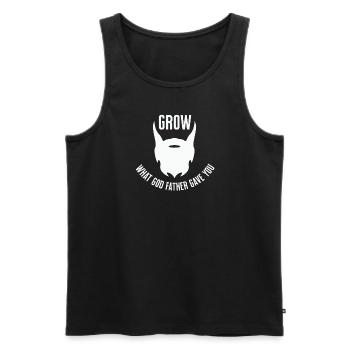 Bart Grow what God father gave you - Men's Premium Organic Tank Top - black - Front - Michal (187cm)