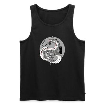Snake - Männer Premium Bio Tank Top - Schwarz - Vorne - Michal (187cm)