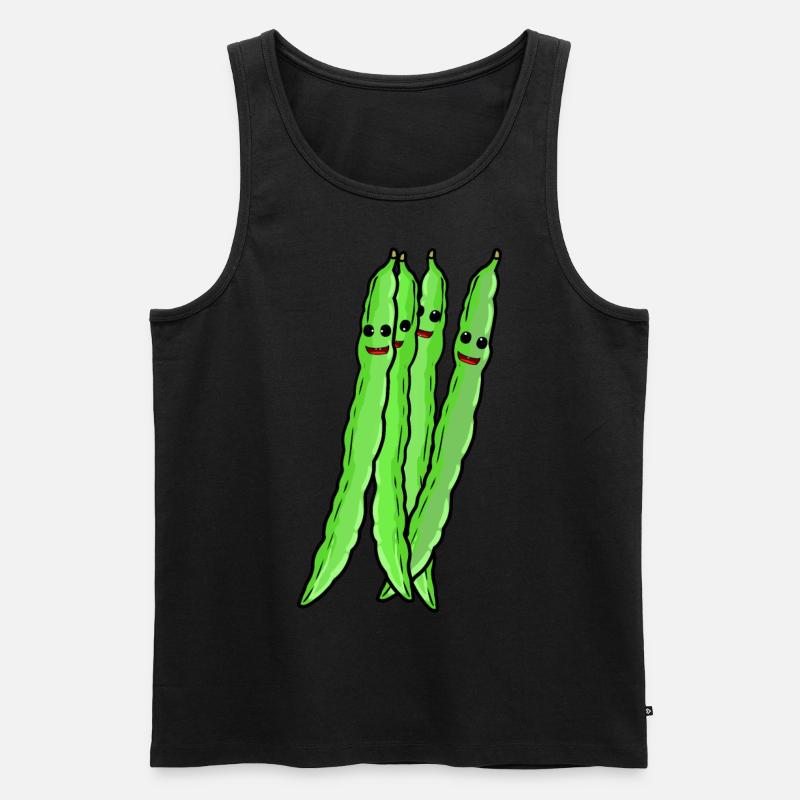 Bohnen Bohne Gemüse - Männer Premium Bio Tank Top - Schwarz
