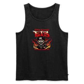 dünnes eis angry cat - Männer Premium Bio Tank Top - Schwarz - Vorne - AI Model Male 178 light (178cm)