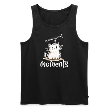 Let's Create Meowgical Moments! - Men's Premium Organic Tank Top - black - Front - AI Model Male 178 light (178cm)