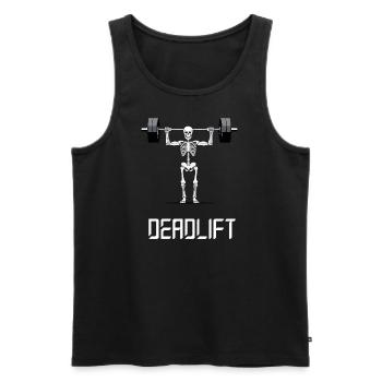 Deadlift Fitness Spaß Design - Männer Premium Bio Tank Top - Schwarz - Vorne - Michal (187cm)