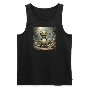 Golarius - Männer Premium Bio Tank Top - Schwarz - Vorne - AI Model Male 178 light (178cm)