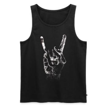 Rock and Roll - Männer Premium Bio Tank Top - Schwarz - Vorne - AI Model Male 178 light (178cm)