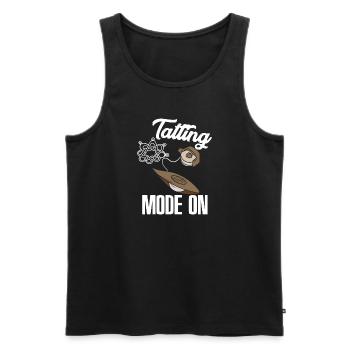 Funny Tatting Mode On Lace Crafter Klöppeln - Männer Premium Bio Tank Top - Schwarz - Vorne - AI Model Male 178 light (178cm)