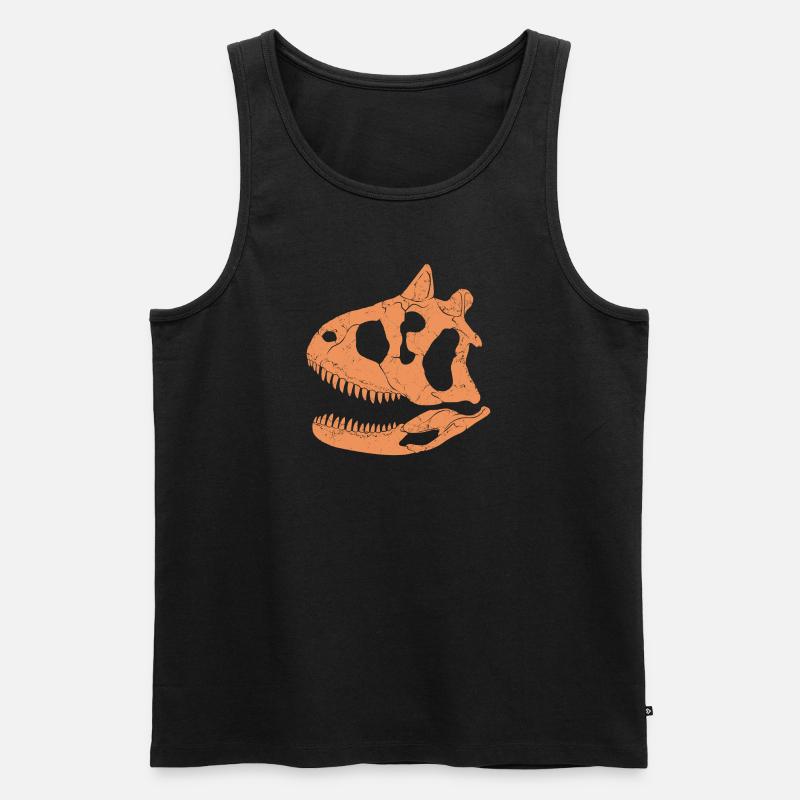 Carnotaurus Fossil Schädel - Männer Premium Bio Tank Top - Schwarz