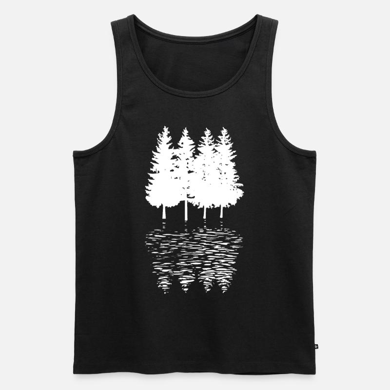 Bäume - - Männer Premium Bio Tank Top - Schwarz