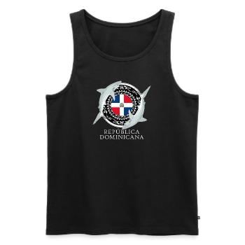 Karibischer Riffhai Dominikanische Republik - Männer Premium Bio Tank Top - Schwarz - Vorne - AI Model Male 178 light (178cm)