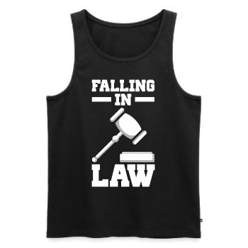 Anwalt Geschenke für Anwälte | Jurist Jura Student - Männer Premium Bio Tank Top - Schwarz - Vorne - Michal (187cm)