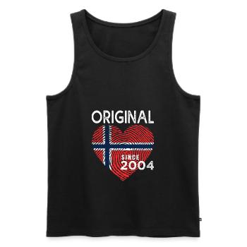anniversary 2004 original since 2004 norway - Men's Premium Organic Tank Top - black - Front - Michal (187cm)