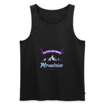 Randonner Motivation chrétienne - Débardeur bio Premium Homme - noir - Devant - AI Model Male 178 light (178cm)