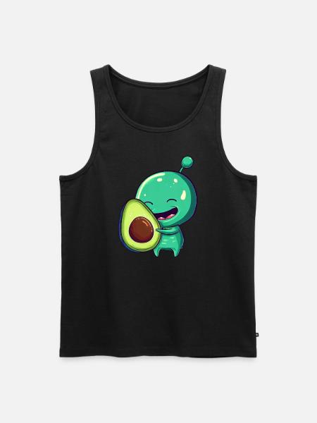 Green Alien Avocado: Exotic Fusion - Men's Premium Organic Tank Top - black