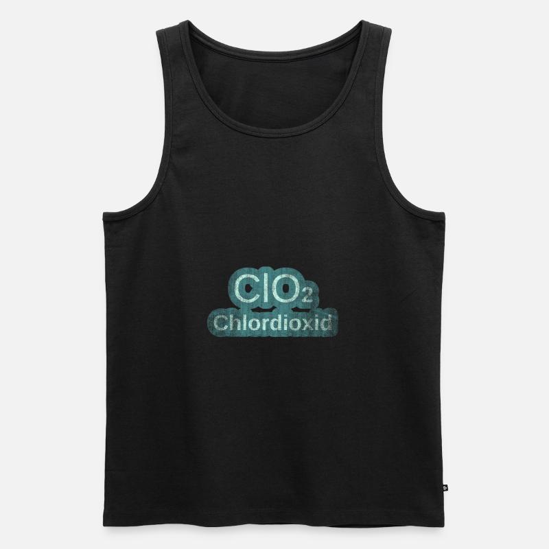 chlordioxid - Männer Premium Bio Tank Top - Schwarz