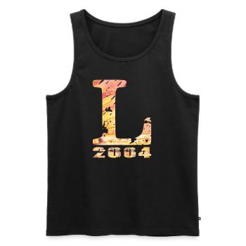 L 2004 Name Year of birth Gift - Men's Premium Organic Tank Top - black - Front - Michal (187cm)