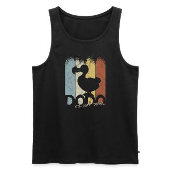 Retro Vogel Dodo or not Silhouette Wortspiel - Männer Premium Bio Tank Top - Schwarz - Vorne - AI Model Male 178 light (178cm)