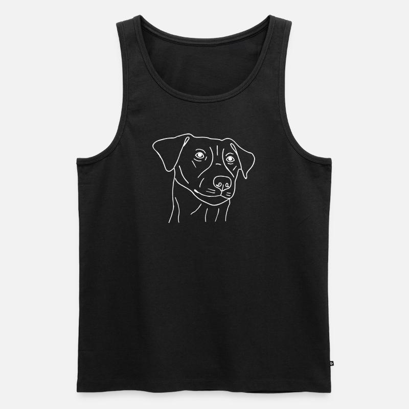 Jack Russell Terrier - Männer Premium Bio Tank Top - Schwarz