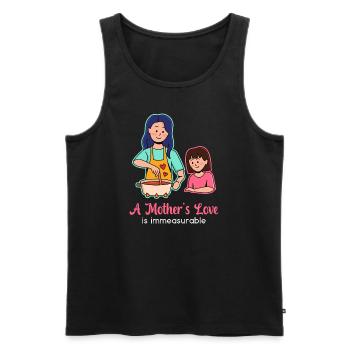 Mother's Day Love Design - Men's Premium Organic Tank Top - black - Front - Michal (187cm)