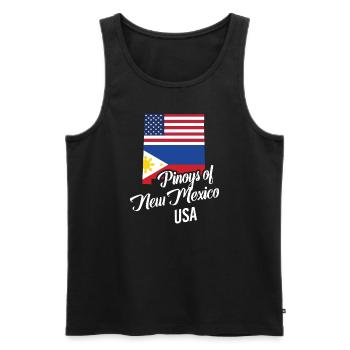 Filipinos of New Mexico Design für stolze Fil-Ams - Männer Premium Bio Tank Top - Schwarz - Vorne - AI Model Male 178 light (178cm)