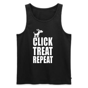 Cliquez sur Treat Repeat Dog Trainer Dog Training - Débardeur bio Premium Homme - noir - Devant - Michal (187cm)