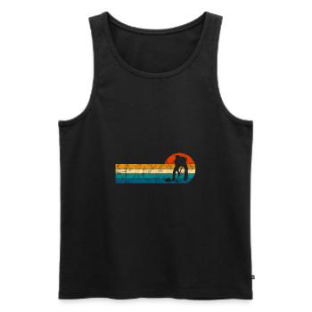 Ice Curling Curler Curling Retro Gift - Men's Premium Organic Tank Top - black - Front - Michal (187cm)